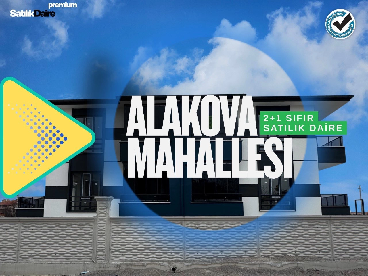 KONYA MERAM ALAKOVA MAHALLESİ SIFIR  2 + 1 SATILIK DAİRE!