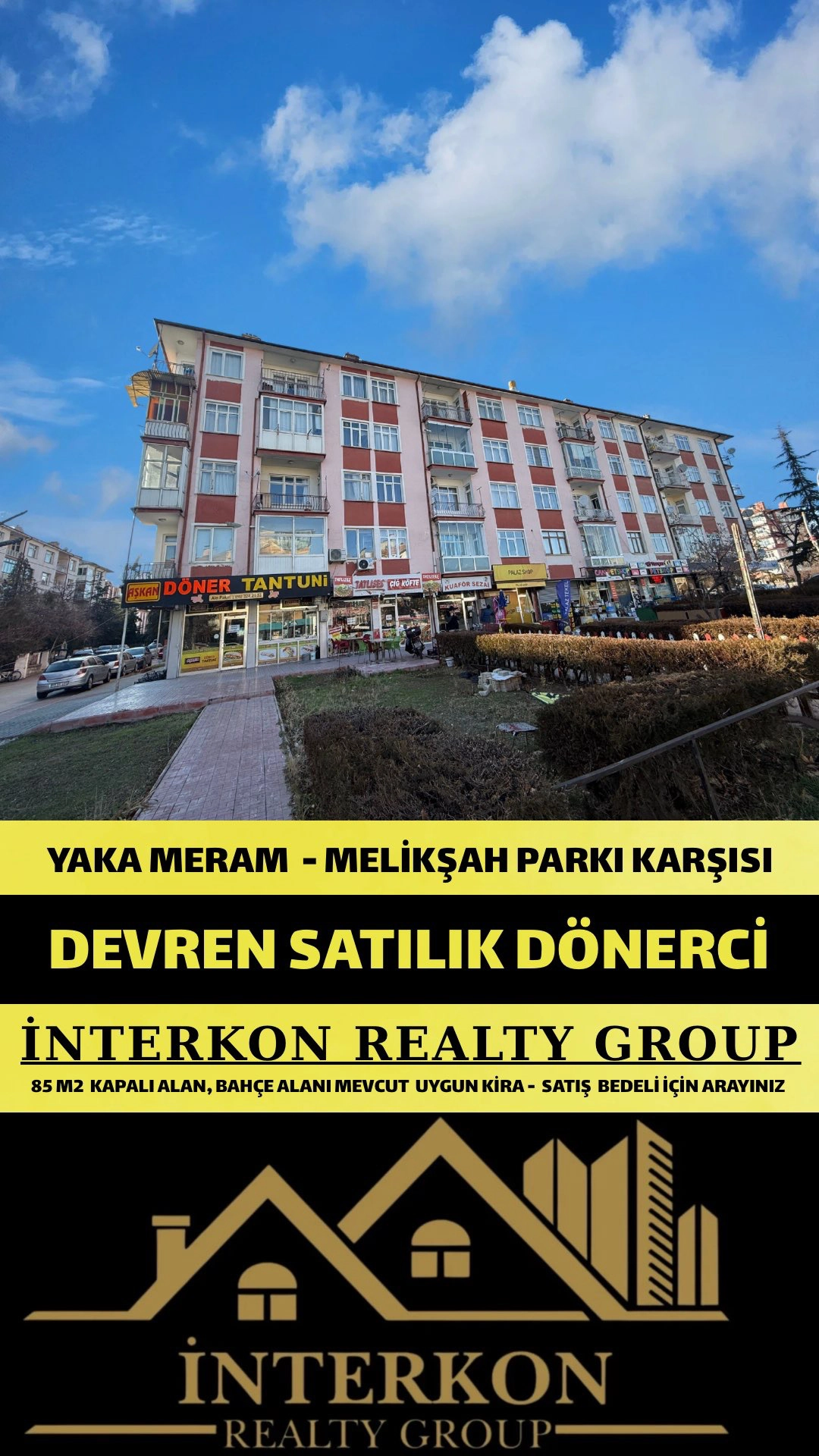 KONYA MERAM YAKA (MELİKŞAH PARKI) CİVARINDA