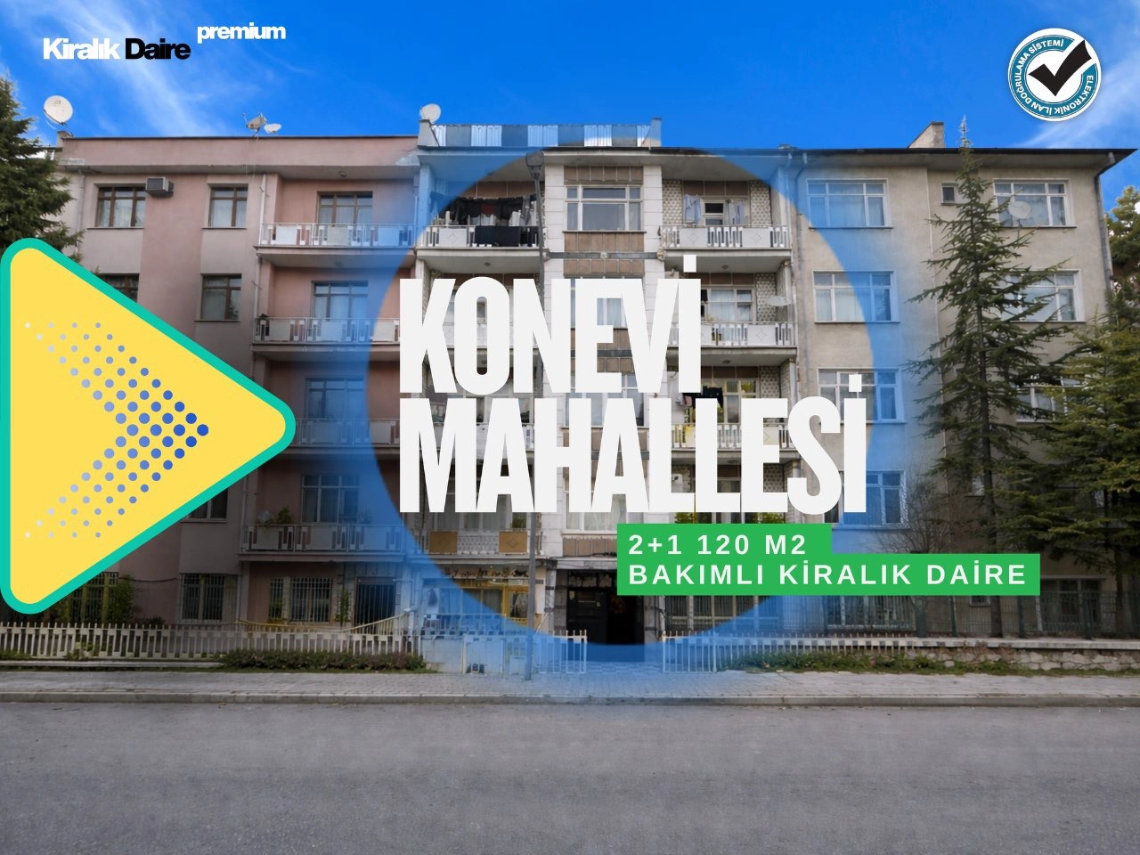 KONYA KONEVİ MAHALLESİ'NDE MERKEZİ LOKASYONDA YENİLENMİŞ GENİŞ 2+1 KİRALIK DAİRE | YHT GARI YANI!