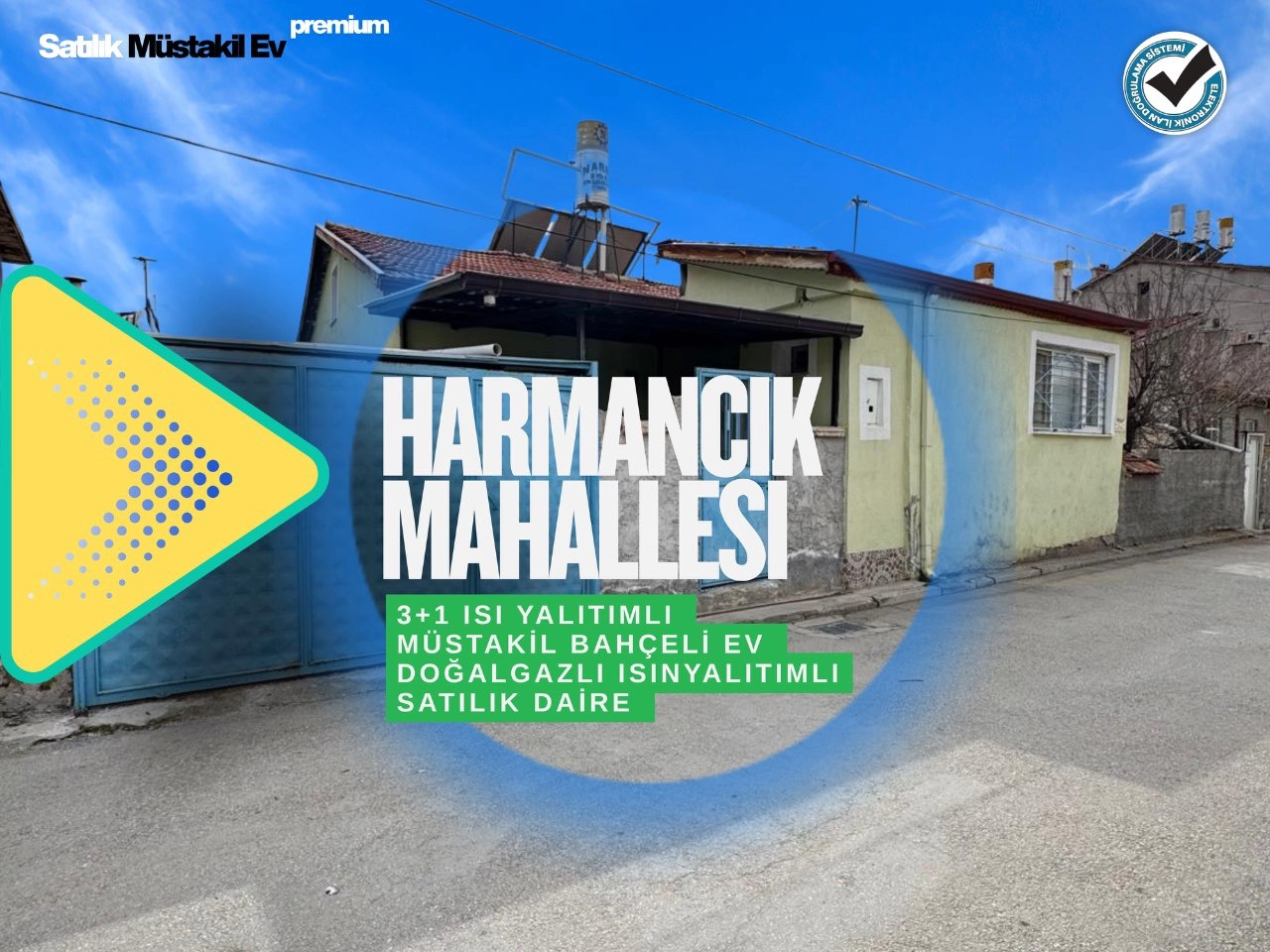 KONYA MERAM HARMANCIK MAHALLESİ’NDE GENİŞ ARSA PAYLI MÜSTAKİL SATILIK 3+1 EV!