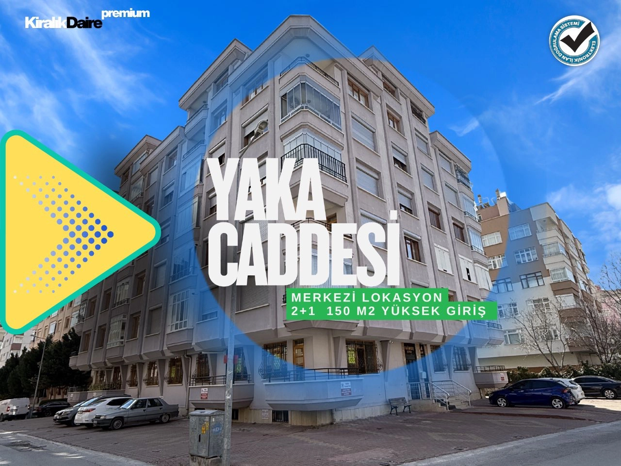 MERAM YAKA CADDESİ | 2+1 | 150 m² | YÜKSEK GİRİŞ | KİRALIK DAİRE!