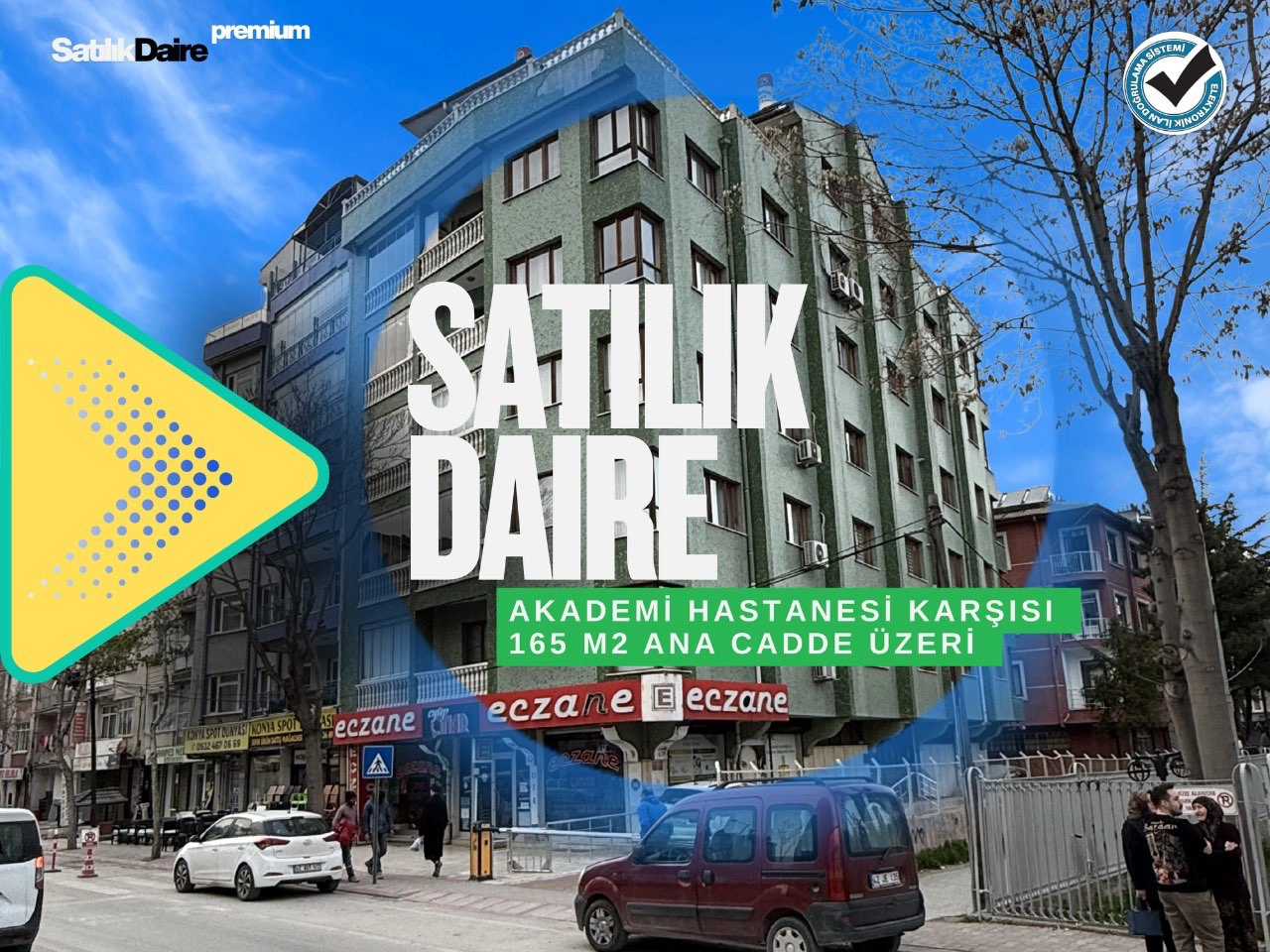 AKADEMİ HASTANESİ KARŞISI BAKIMLI3+1 ARA KAT SATILIK DAİRE!