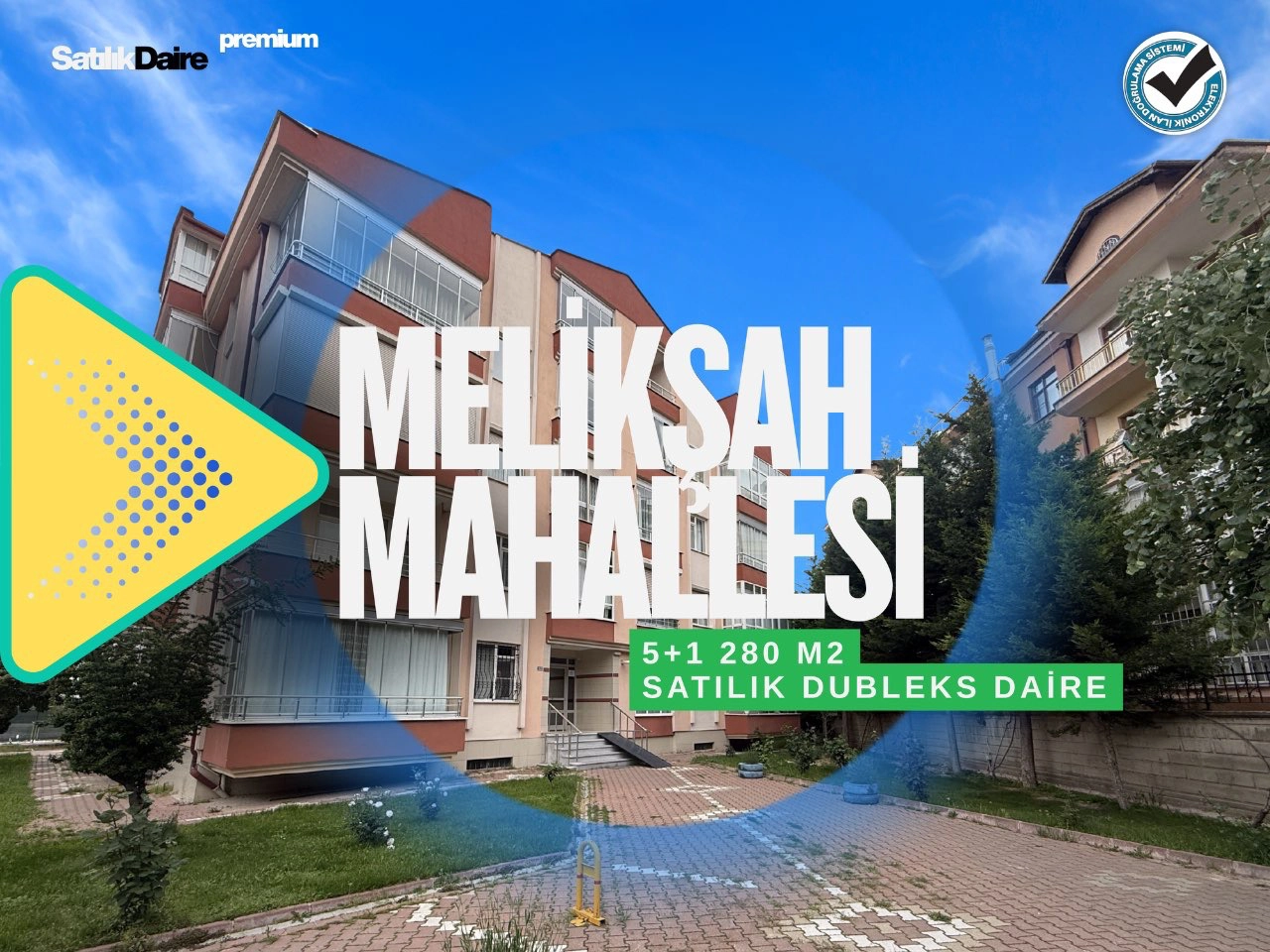 MERAM MELİKŞAH MAHALLESİ’NDE SATILIK BAKIMLI 5+1 DUBLEKS DAİRE!