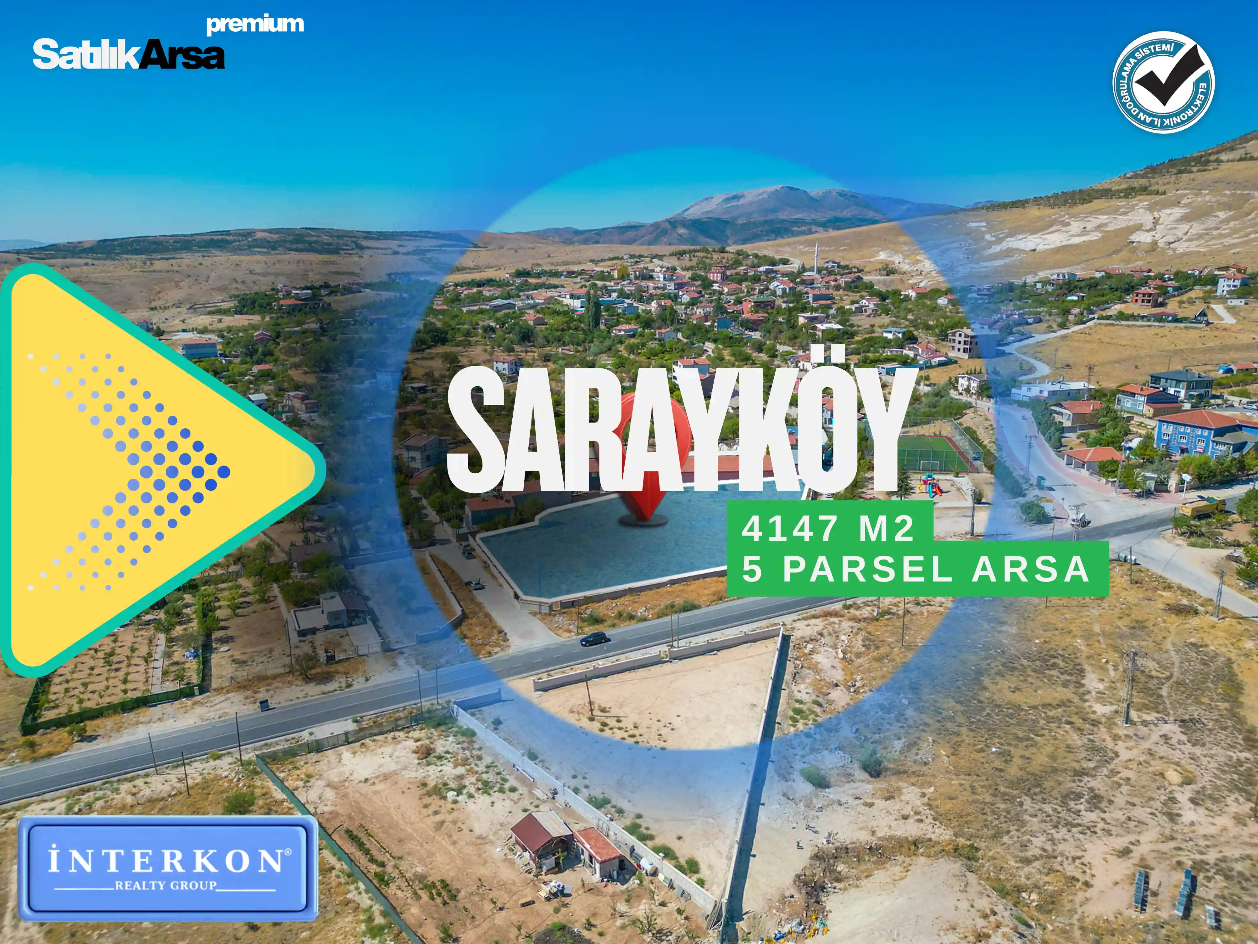 KONYA SELÇUKLU SARAYKÖY MAHALLESİ 1255 m2 SATILIK ARSA!!