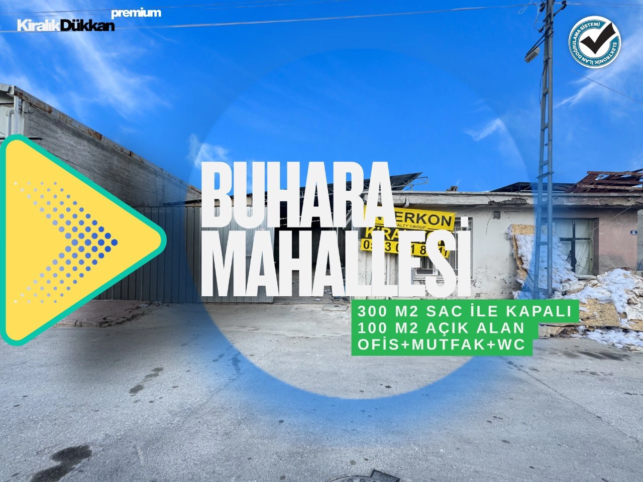 BUHARA MAHALLESİ 400 m2 KİRALIK DÜKKAN!!!