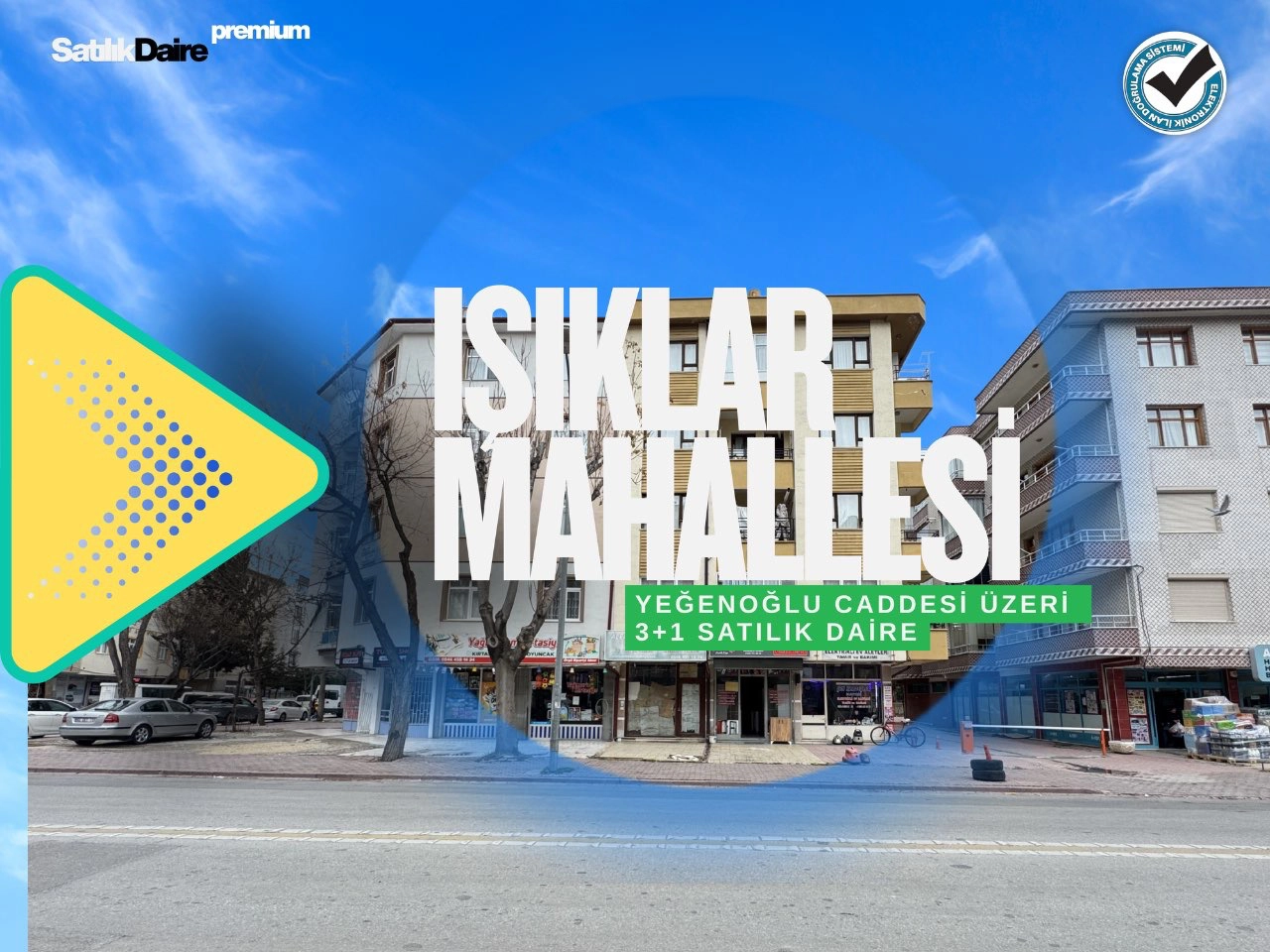 KONYA SELÇUKLU IŞIKLAR MAHALLESİ 3+1 SATILIK DAİRE!!!