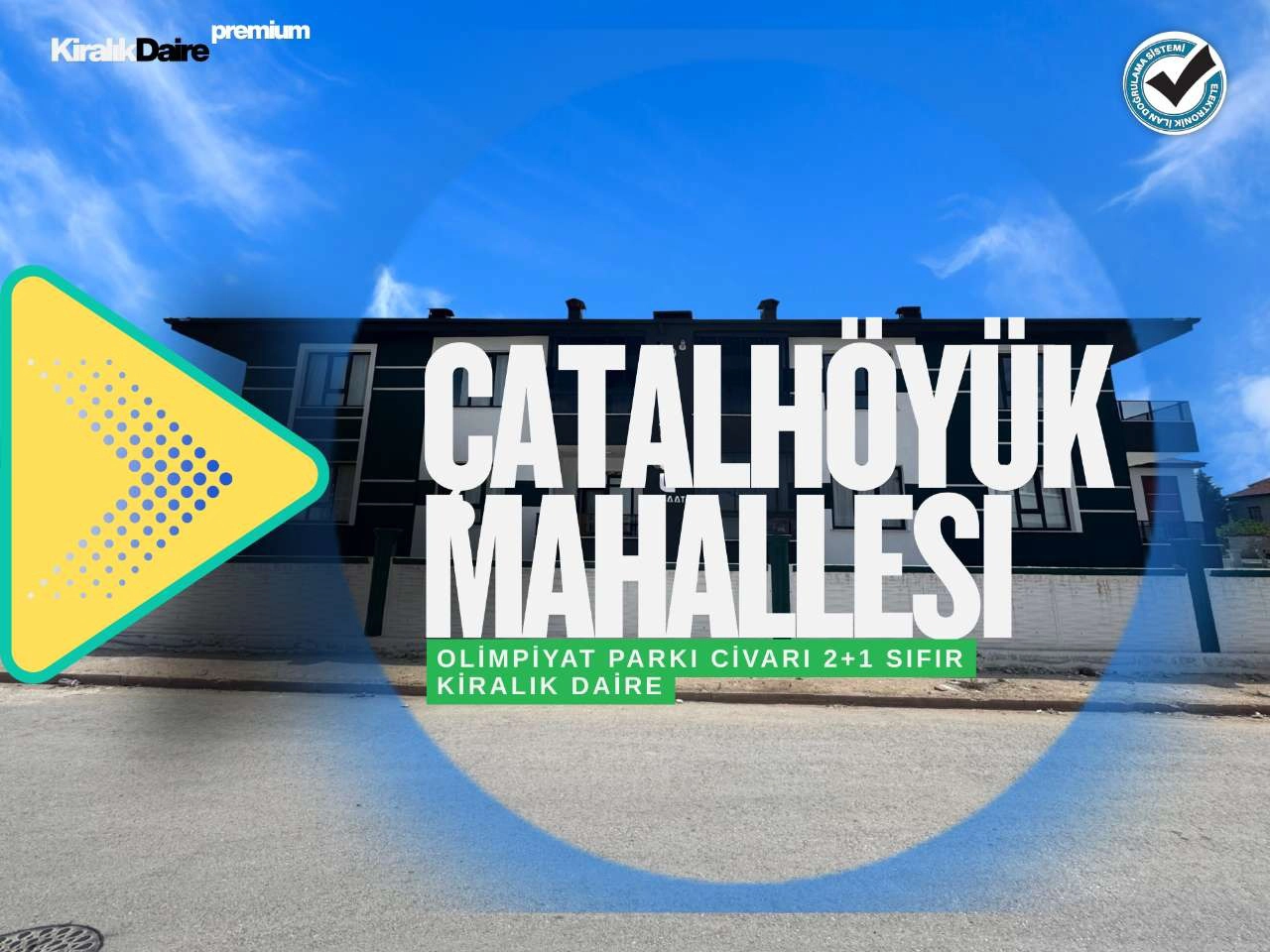 KONYA KARATAY ÇATALHÜYÜK MAHALLESİ 2+1 SIFIR KİRALIK DAİRE! 