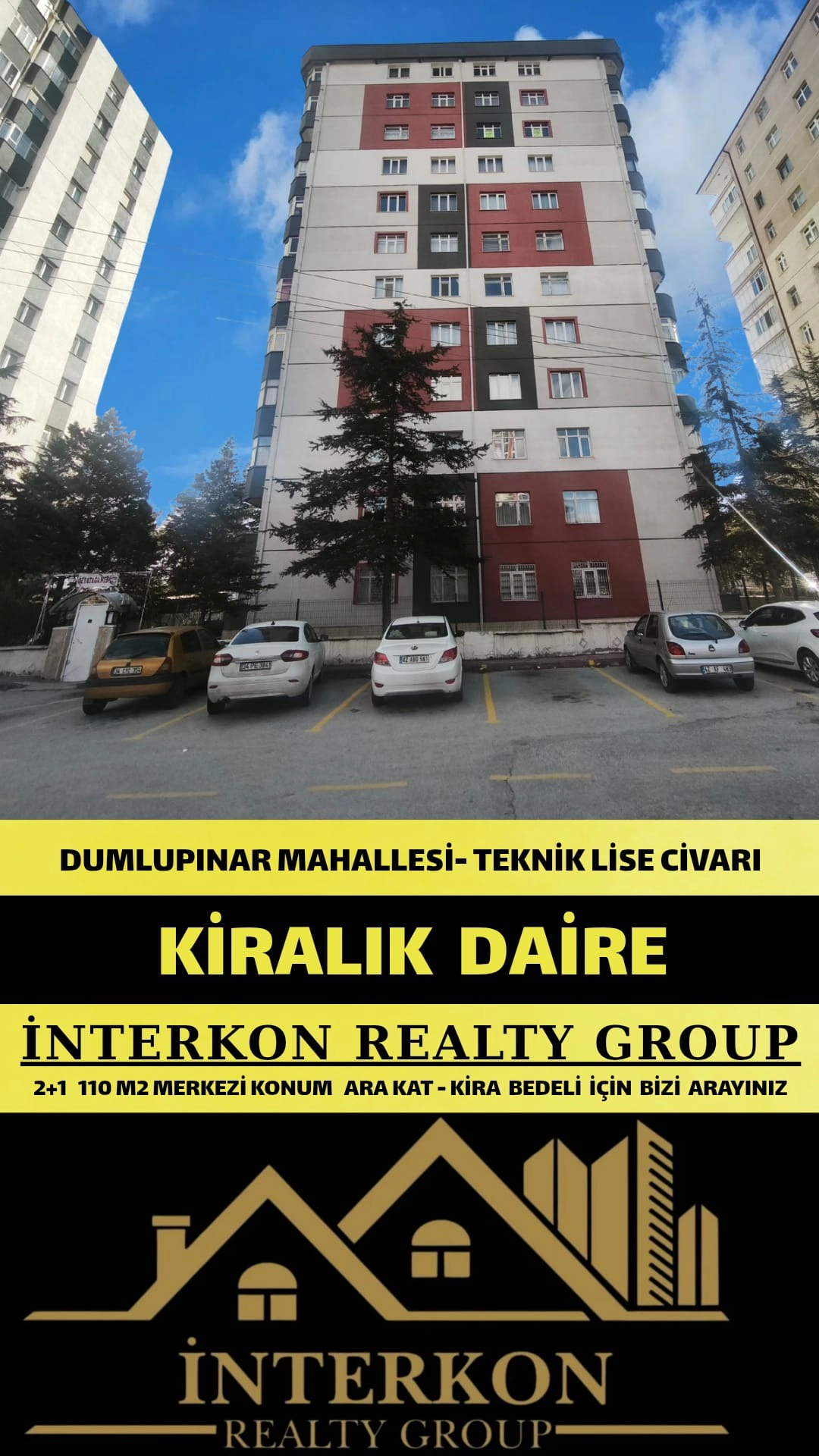 DUMLUPINAR MAHALLESİ 2+1 KİRALIK DAİRE!
