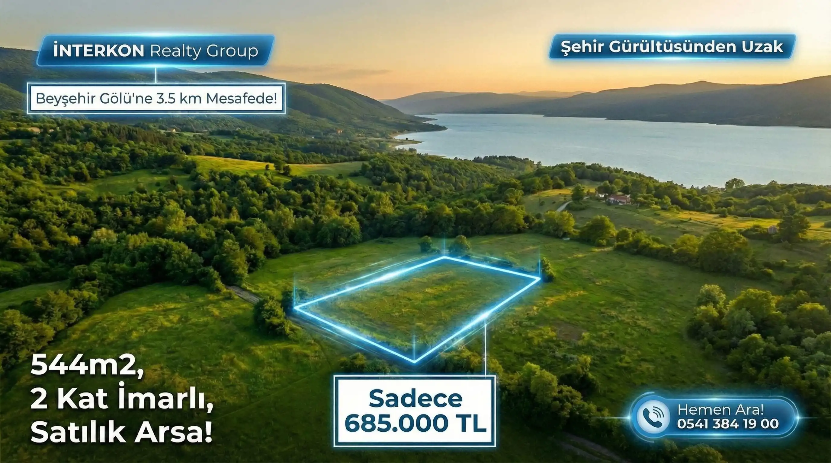 HÜYÜK KIRELİ MAHALLESİ 540 M2 SATILIK ARSA!