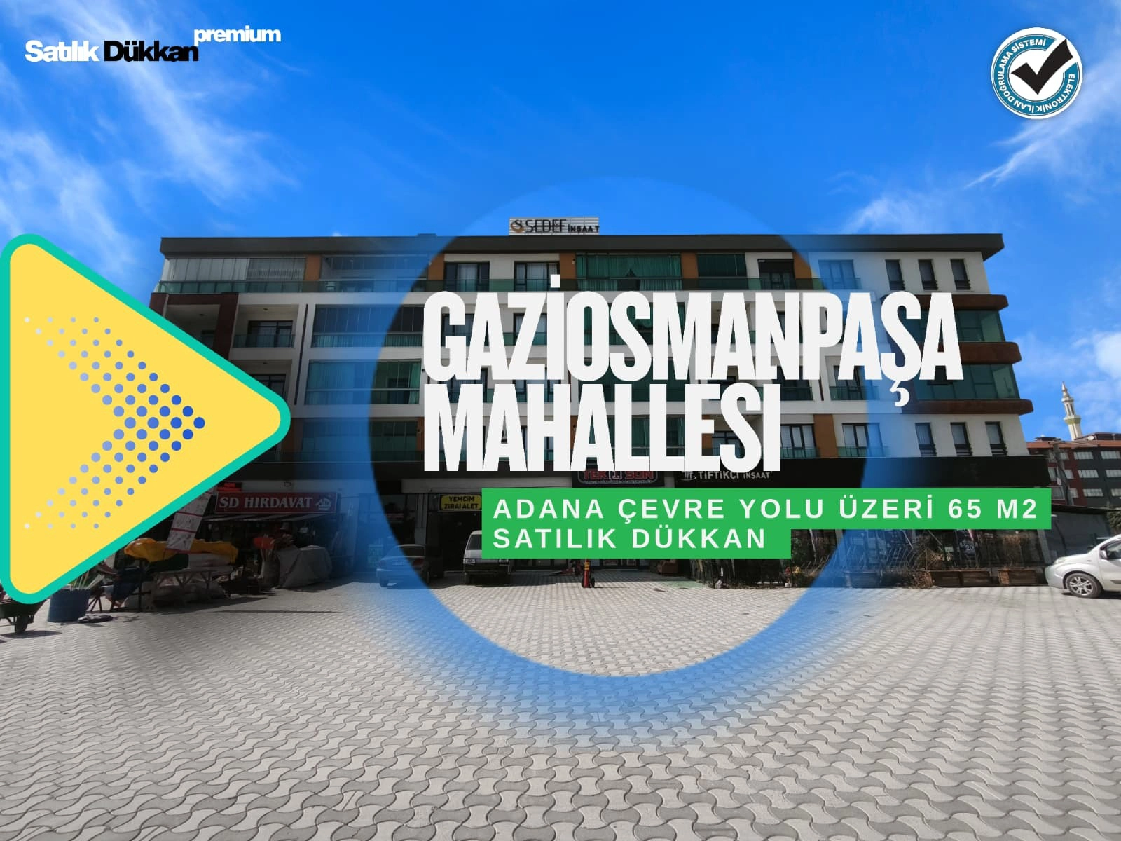 GAZİOSMANPAŞA MAHALLESİ 65 M2 SATILIK DÜKKAN!