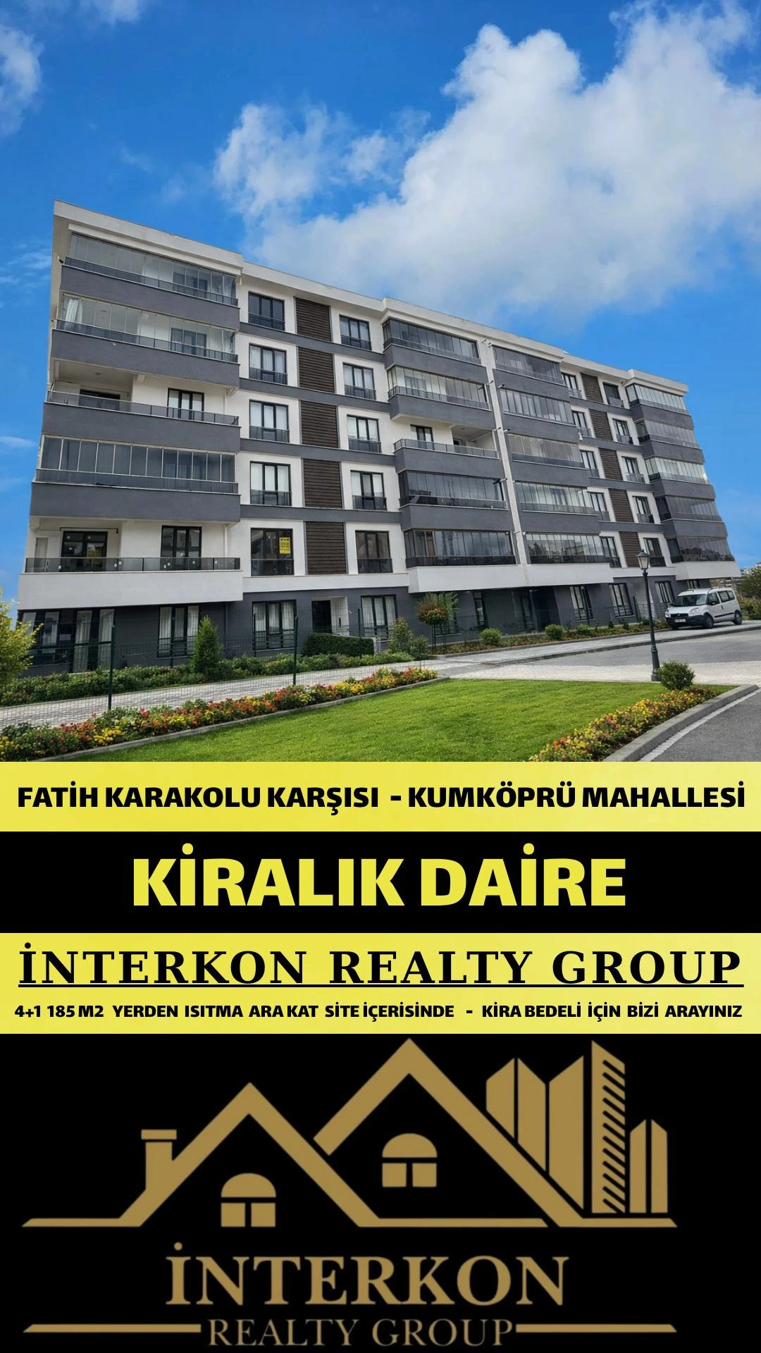 KUMKÖPRÜ MAHALLESİ 4+1 KİRALIK DAİRE!