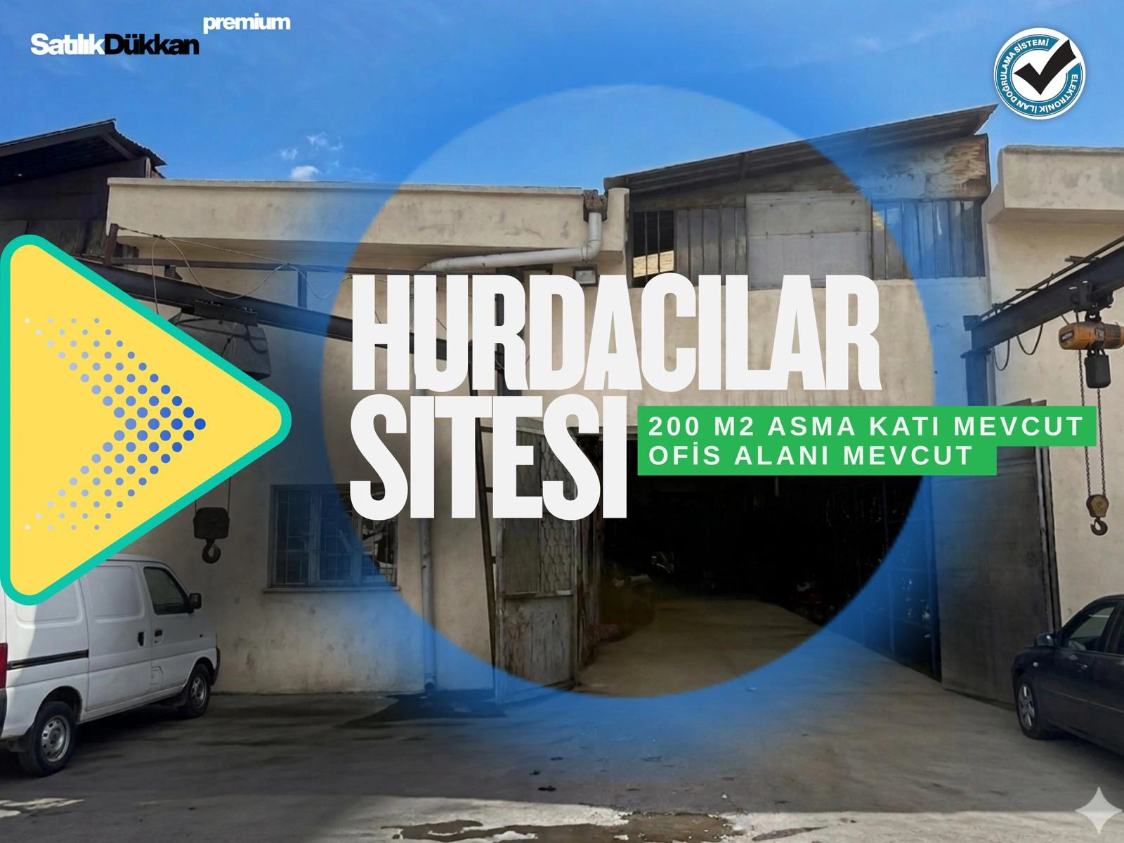 FEVZİÇAKMAK MAHALLESİ HURDACILAR SANAYİ 250 M2 SATILIK İŞ YERİ!