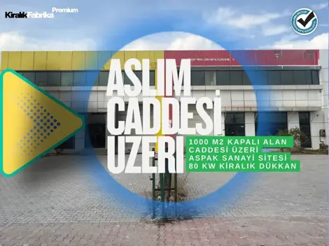 Aslım Caddesi Üzeri 1000 M2 Kiralık Fabrika!!!