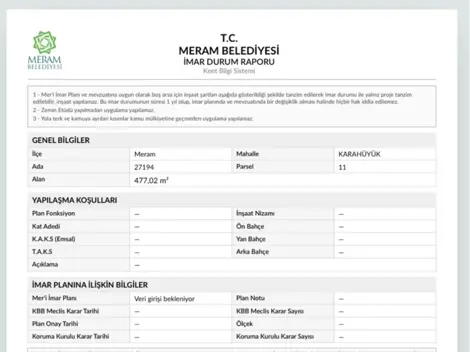 Konya Meram Karahüyük’te Satılık 476,95 M² İmarlı Arsa! - fotoğraf 3